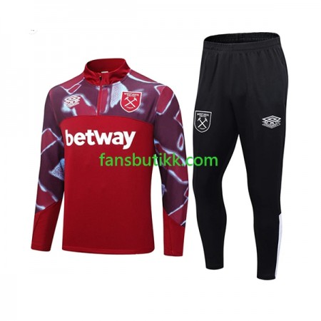 West Ham United rød Trenings Collegegenser Set 2023-2024